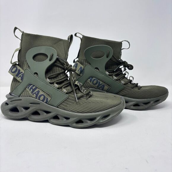 Haoyaa Green High-Top Sneakers US 8, EU 41 - Picture 1 of 8